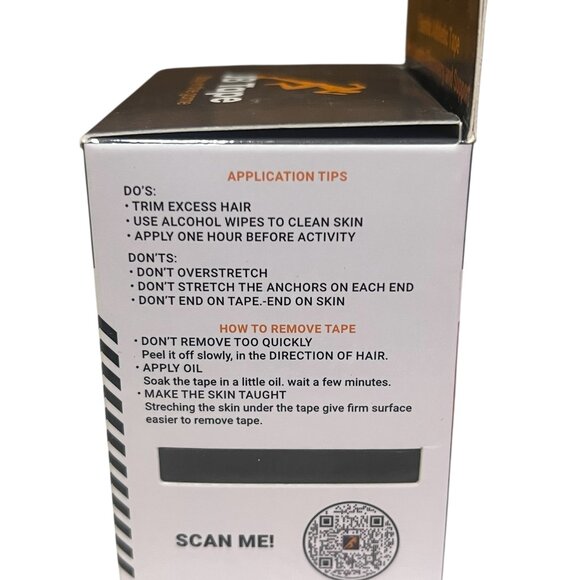 JB Tape Kinesiology Sports Tape 20 Precut Strips 1 Roll 2" x 16.4 FT Elastic New - Picture 4 of 5